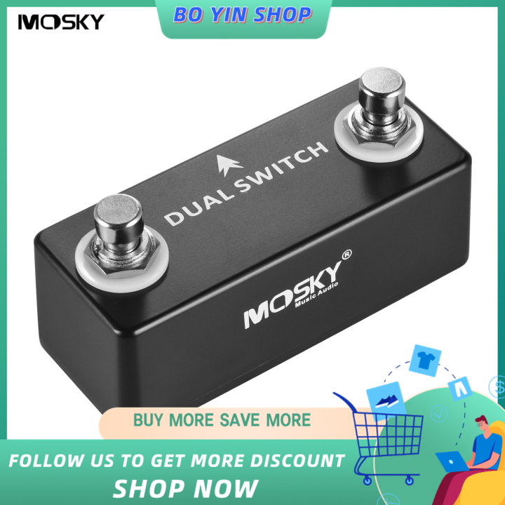 MOSKY DUAL SWITCH Dual Footswitch Foot Switch Pedal Full Metal Shell