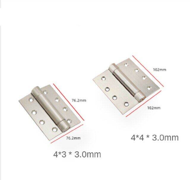 2pcs Self Closing Spring Pivot Mute Door Hinge Durable Stainless Steel