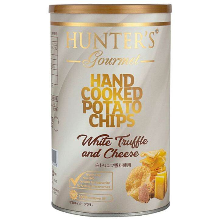 Hunter S Gourmet Hand Cooked Potato Chips White Truffle And Cheese