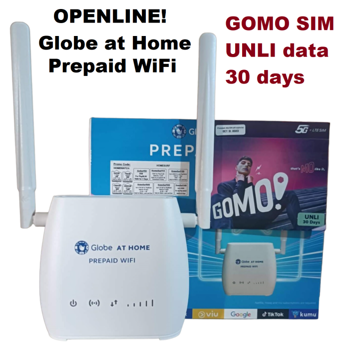 OPENLINE Globe At Home Prepaid WiFi ZLT S10G W GOMO Simcard UNLI Data