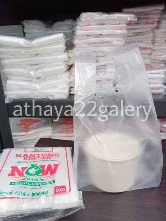 Kantong Plastik Kresek Bening Buram Rice Bowl Seblak Ukuran 15 Isi 100