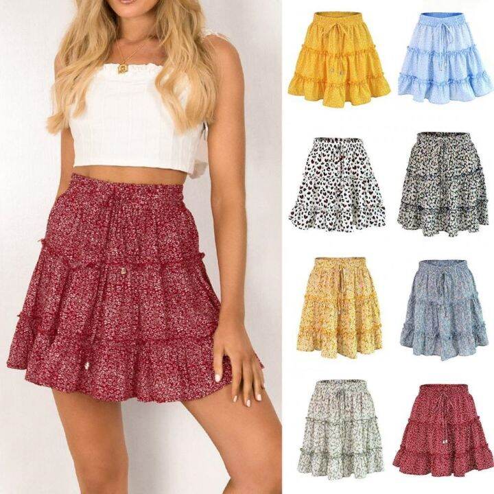 Hot Pants Original Summer Floral Print Boho Sexy Mini Skirt Women