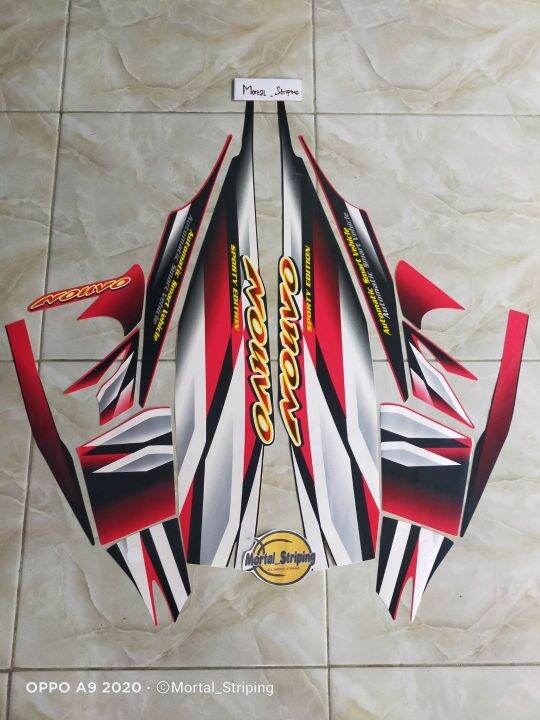 STIKER STRIPING LIS BODY NOUVO LELE SPORTY 2002 MERAH HITAM Lazada