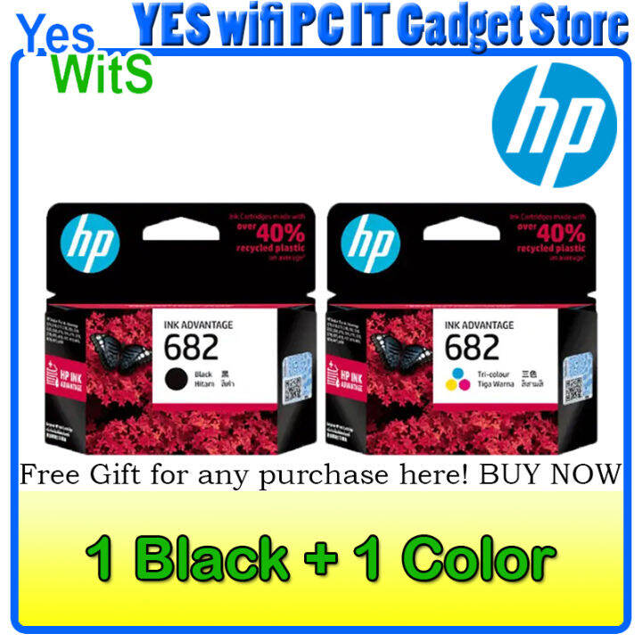 HP 682 Hp682 Black Color Twin Pack Combo Pack Black Tri Color