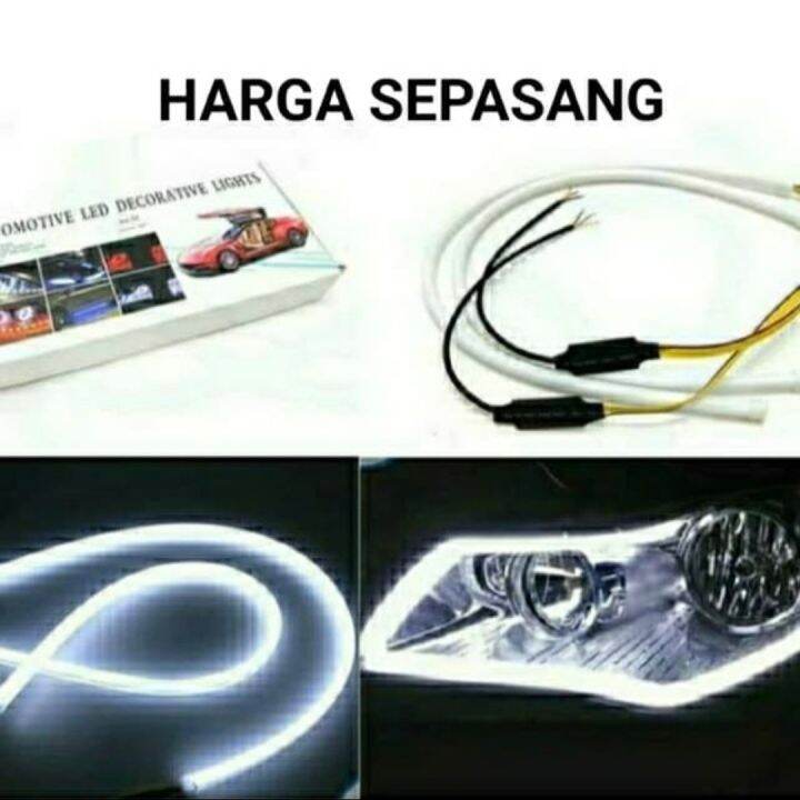 Lampu LED DRL ALIS Flexibel 60cm Bisa Sein LED 60 Cm Isi 2pcs