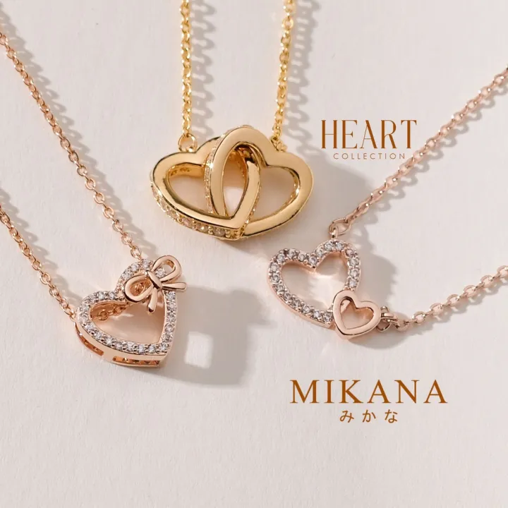 Quick SendMikana Gold Plated Heart Pendant Necklace Collection