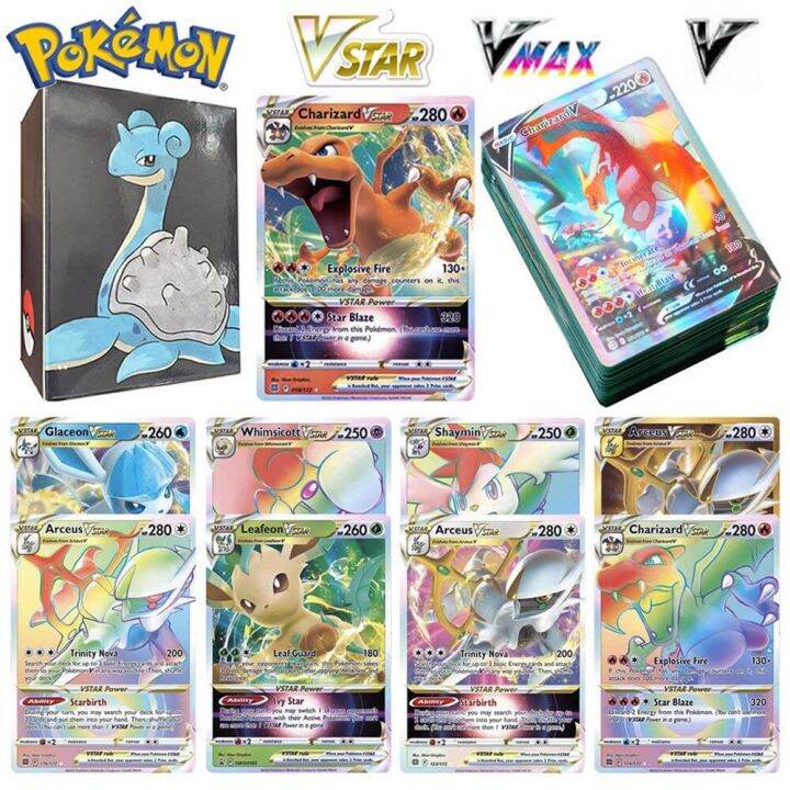 2022 New Pokemon Cards English Version Holographic Board Game Vstar