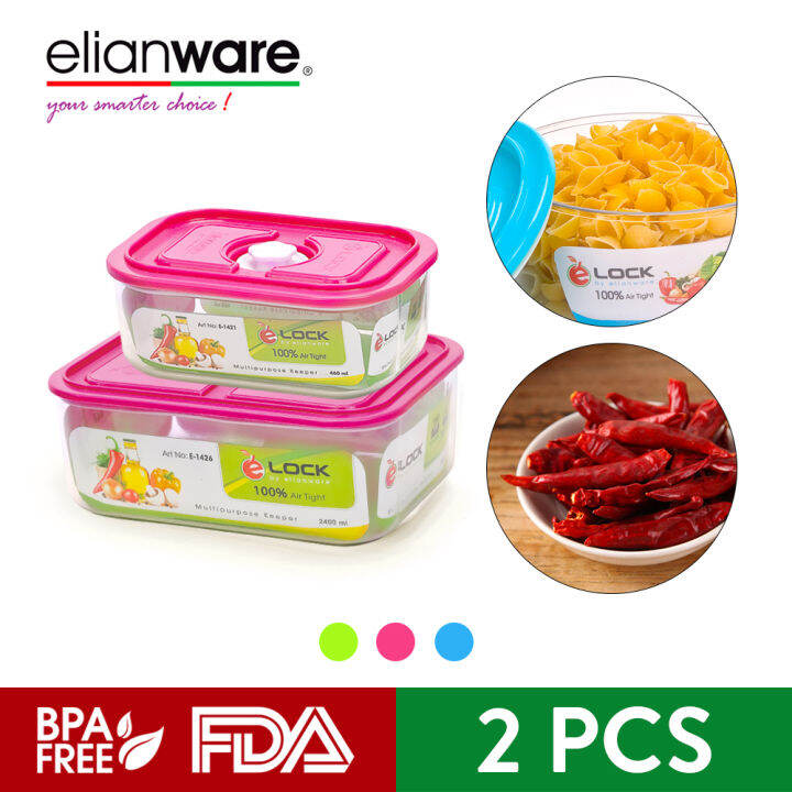 Elianware Glass Like Airtight Multipurpose Food Storage Keeper