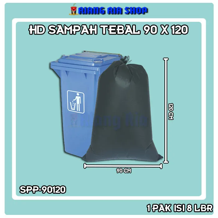 KANTONG PLASTIK SAMPAH HITAM UK 90 X 120 TRASH BAG HITAM SAMPAH