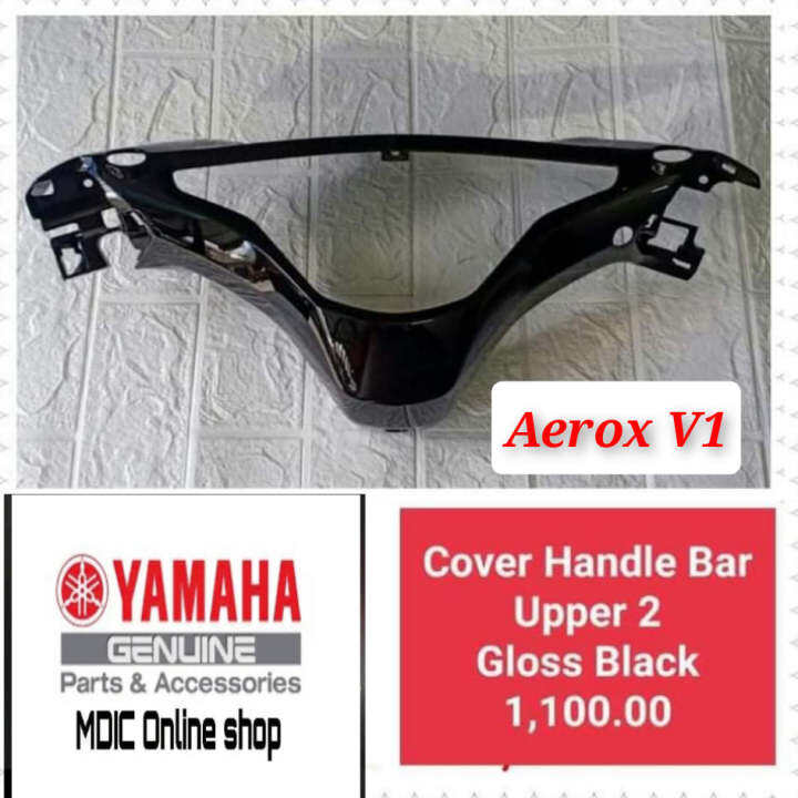 AEROX V1 COVER HANDLE BAR UPPER 2 GLOSS BLACK YAMAHA GENUINE PARTS