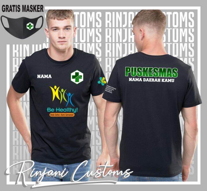 KAOS PUSKESMAS KAOS ANGGOTA PUSAT KESEHATAN MASYARAKAT FREE MASKER