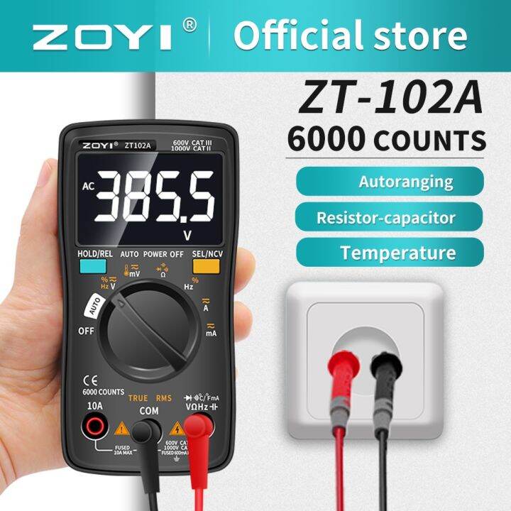 Zoyi Digital Multimeter Zt A Auto Ranging Counts