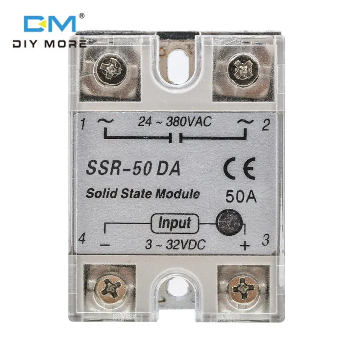 diymore 24V 380V 50A 250V SSR 50DA Solid State Relayโมดล3 32V DCถงAC