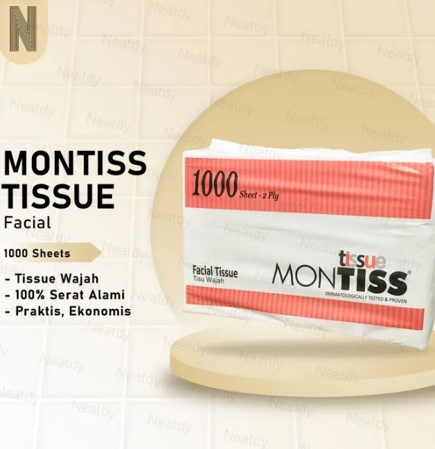 Montiss Facial Tissue 1000 Sheets MONTISS 1000 Sheets Facial Tissue