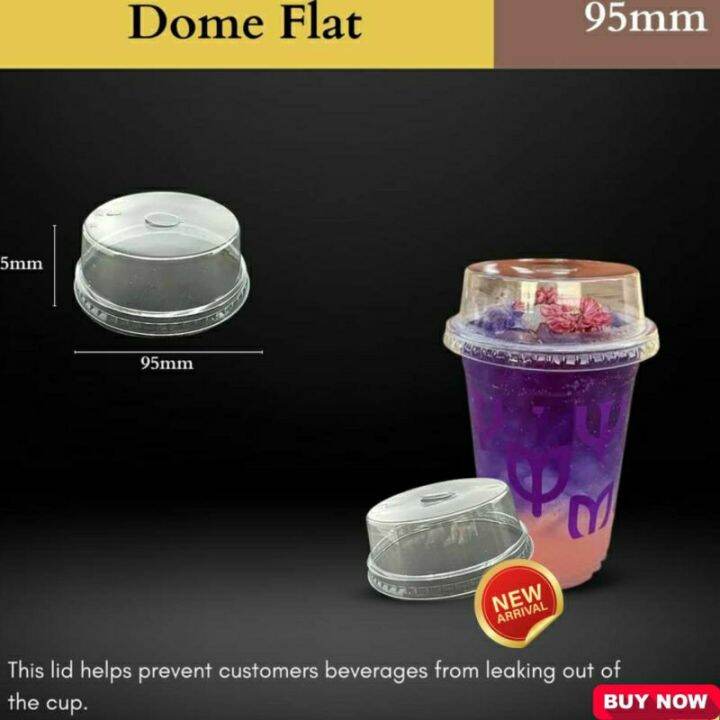 Pcs Plastic Cups With Domeflat Lid Set Mm For Milktea Lazada Ph