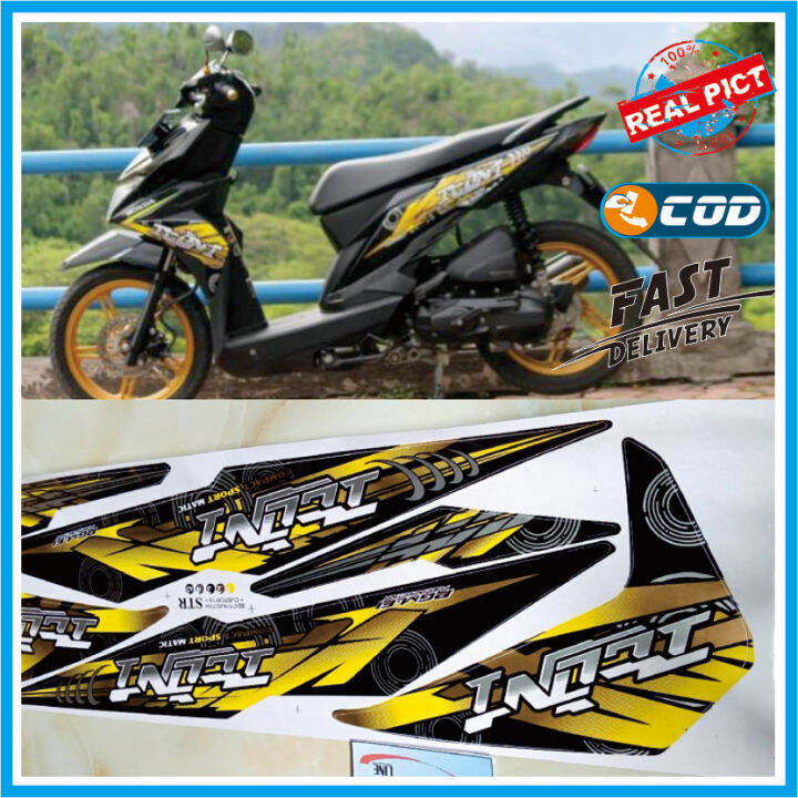 Striping Stiker Lis Variasi Motor Honda Beat Fi New Icon Custom