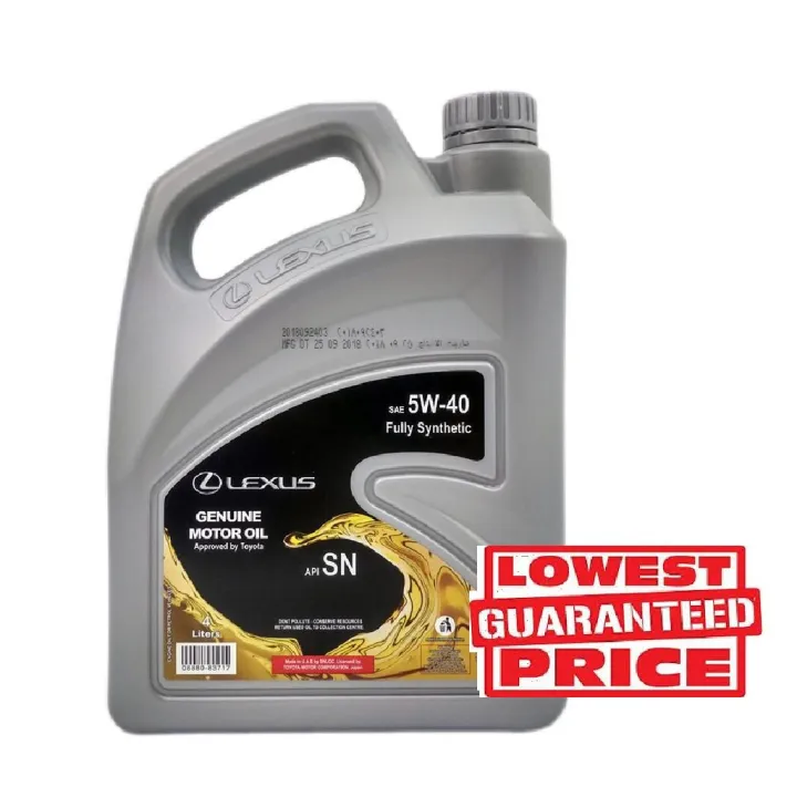 Lexus W Api Sn Fully Synthetic Engine Oil Liters Lazada