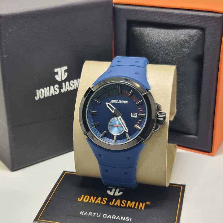 Jam Tangan Pria Analog Jonas Jasmin JJ 5304 Rubber Original Tahan Air