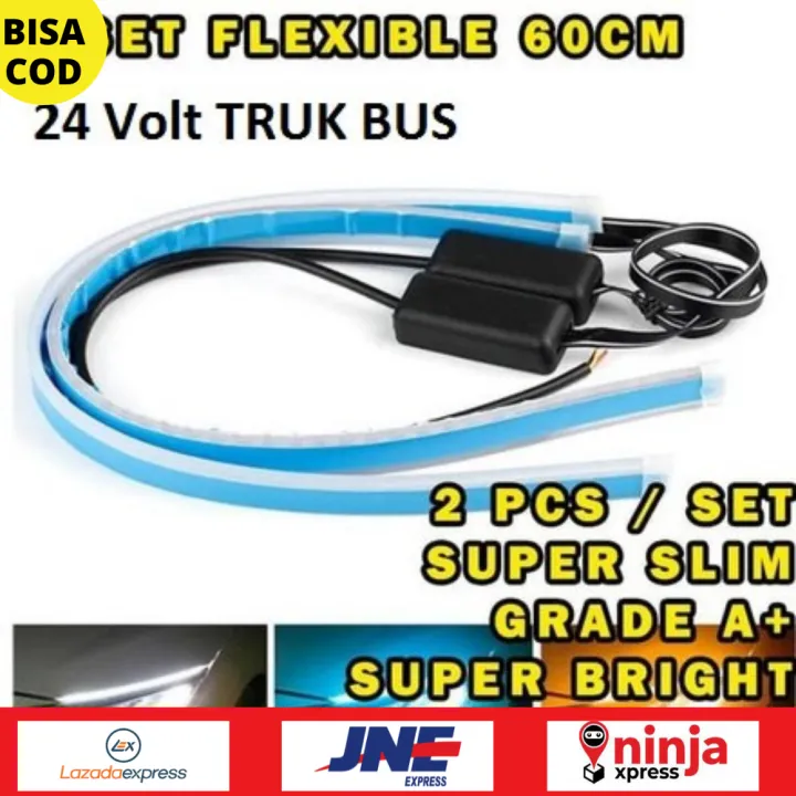 Lampu Drl Running Led Alis Sein Gerak Cm V Volt Bus Truk Mobil