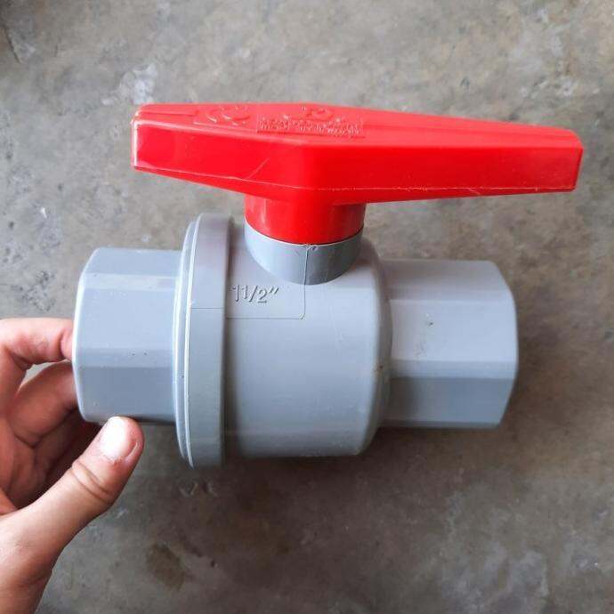 Ball Valve Drat Dalam Stop Kran KDJ PVC 1 1 2 Dim Inch Ballvalve DD