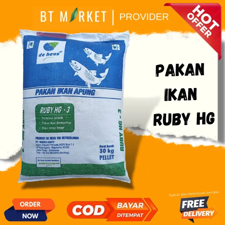 Pelet Ikan Pakan Ikan Ruby Hg Kg Nila Mas Patin Bandeng Gurame