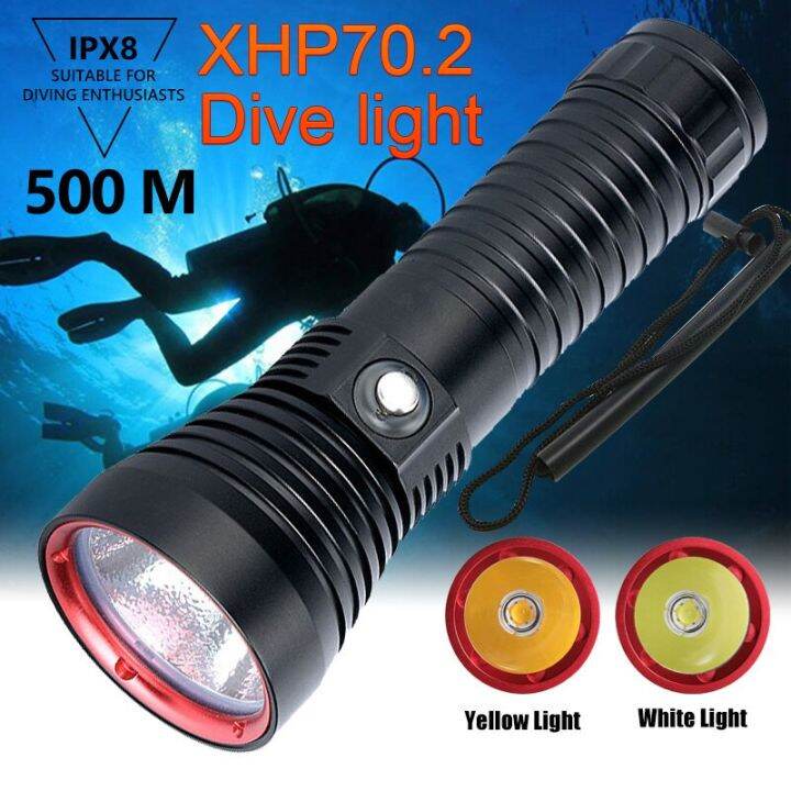 New Powerful 15000LM IPX8 Waterproof Scuba Diving Flashlight XHP70 2