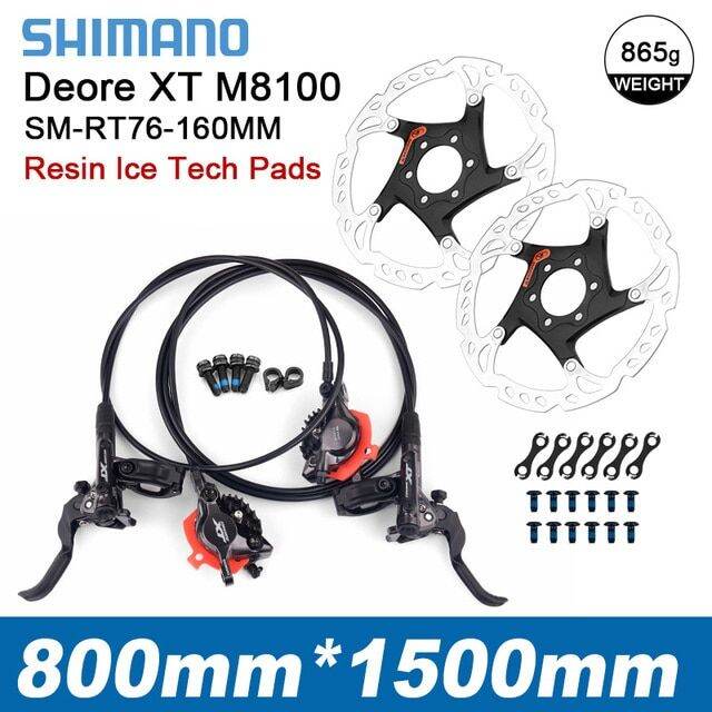 Shimano Deore XT M8100ไฮดรอลเบรกนำแขงเทค SLX M7100 M6100 MTB เบรก