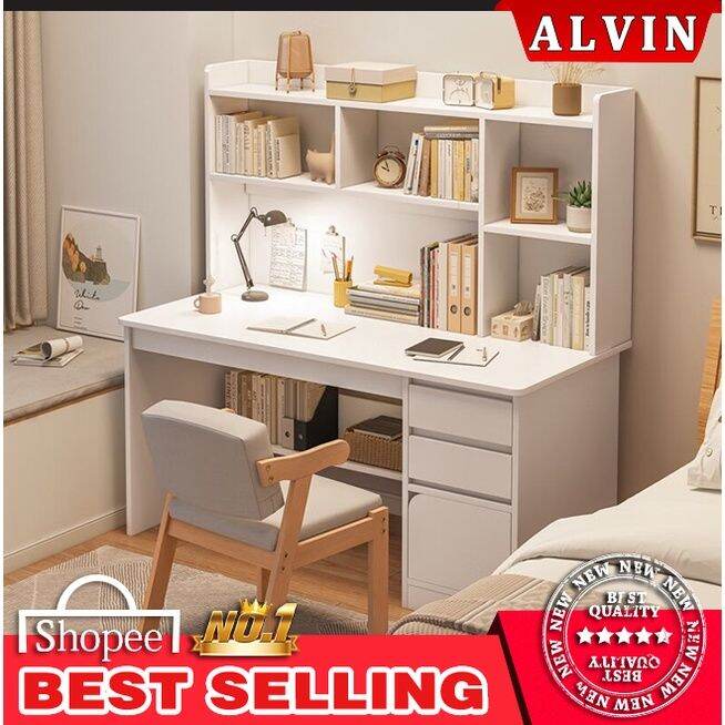 ALVIN Computer Desk Home Writing Office Small Bookshelf Combination A