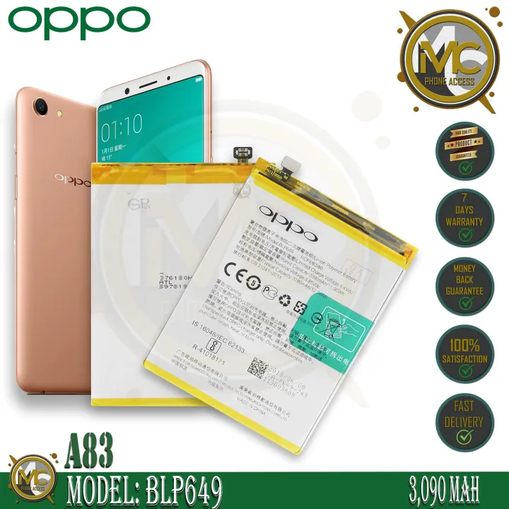 Oppo Battery For Oppo A83 Model BLP649 Original Quality And Capacity