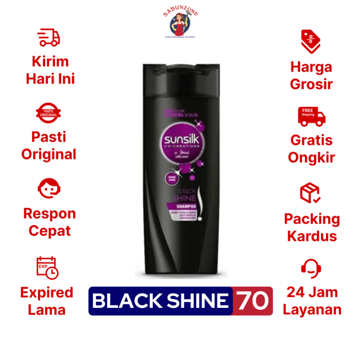 Shampo Sunsilk Hitam Berkilau Black Shine 70 Ml Lazada Indonesia