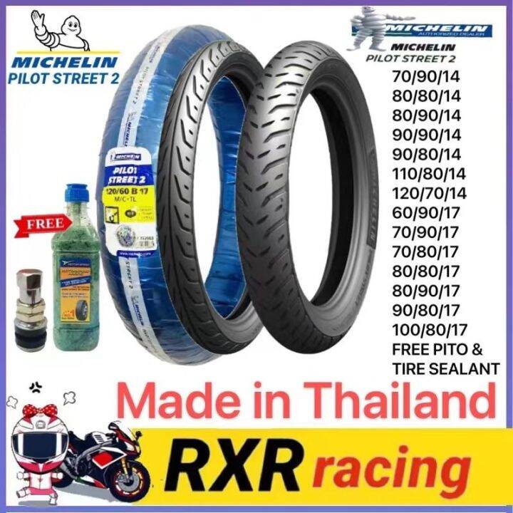 Michelin Motorcycle Free Tire Sealant Pito Tire Gulong Pilot Street