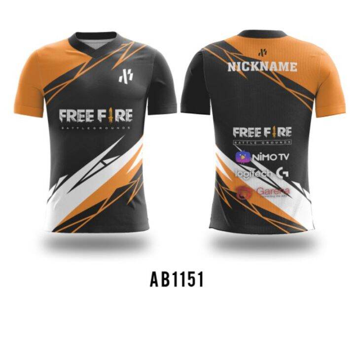 Kaos Baju Jersey Pubg Freefire Mobile Legend Codm Btr Rrq Evos