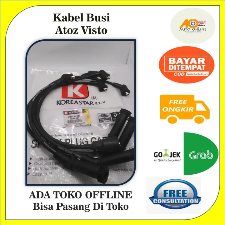 Kabel Cable Spark Plug Cord Assy Busi Hyundai Atoz Kia Visto Lazada