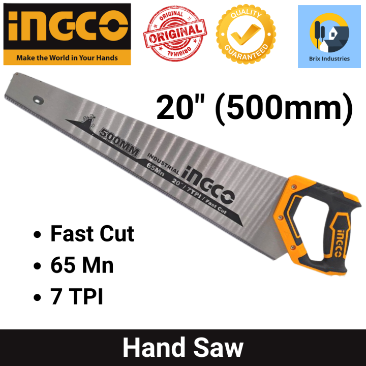 Ingco Hand Saw 16 Or 20 400mm Or 500mm HHAS38400 HHAS38500 Lazada PH