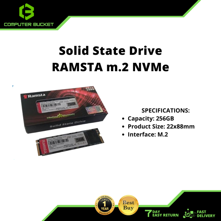 RAMSTA NVME R900 M 2 PCIe SOLID STATE DRIVE SSD 256GB SSD Lazada PH