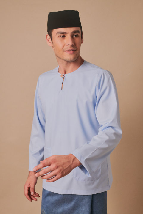 Baju Melayu Teluk Belanga In Baby Blue Lazada