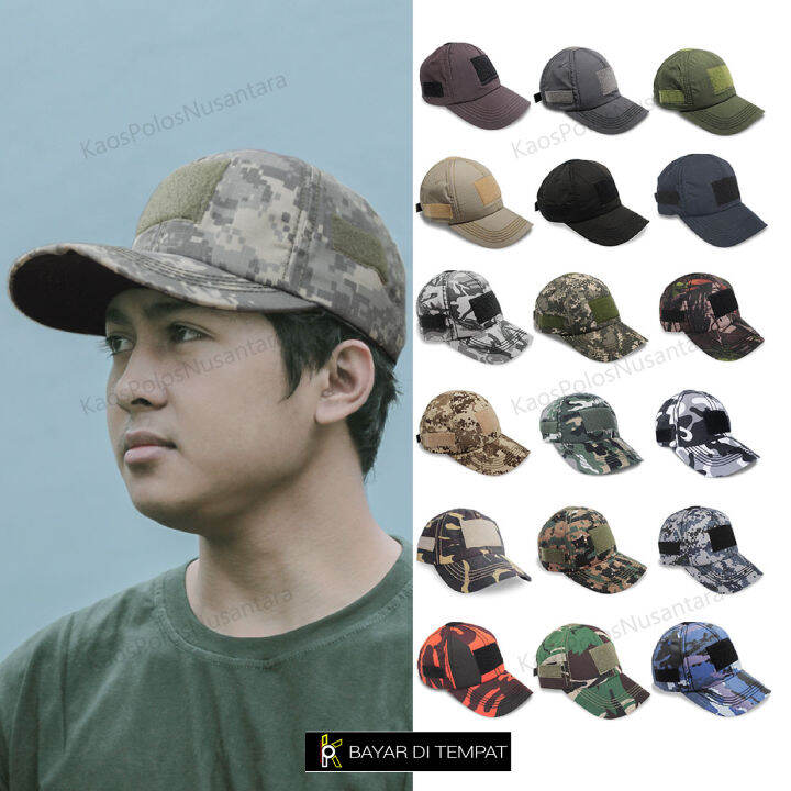 TOPI TAKTIKAL TOPI TACTICAL VELCRO TOPI KOMANDO TOPI TNI TOPI LORENG