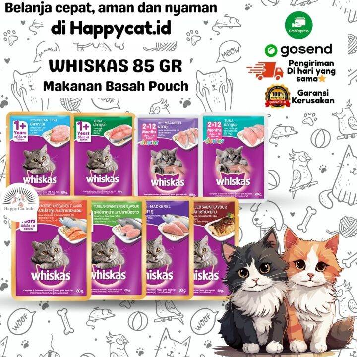 Makanan Basah Kucing Whiskas Gr Kemasan Pouch Lazada Indonesia