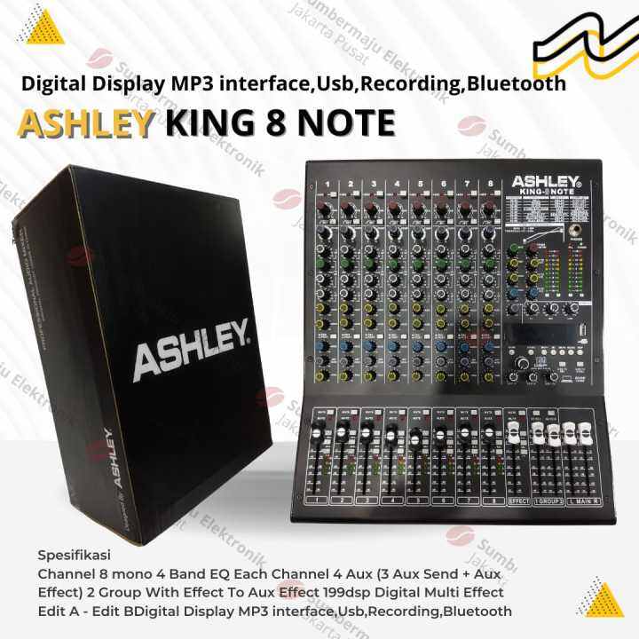 Mixer Ashley King Note Original Channel Interface Usb Bluetooth