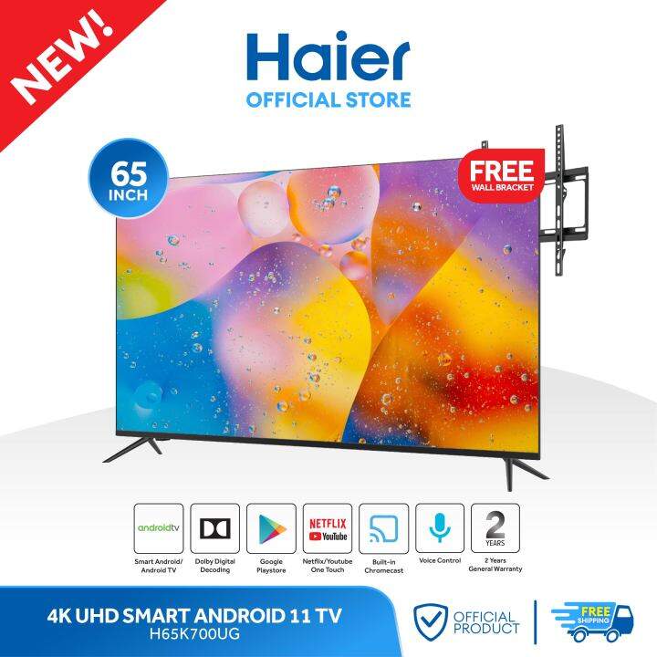 Haier H65K700UG 65 Inch 4K UHD Smart Android 11 TV Netflix Youtube