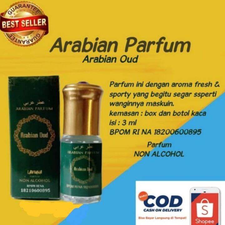 Parfum ARABIAN Oud No Alkohol 3ml Parfum Arab Parfum Sholat Lazada