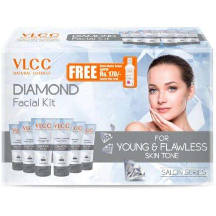 VLCC Diamond Facial Kit Free Rose Water Toner 300GM 100ML Lazada