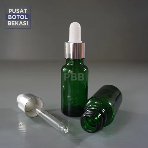 Botol Kaca Pipet Ml Tebal Hijau Ring Silver Isi Pcs Lazada