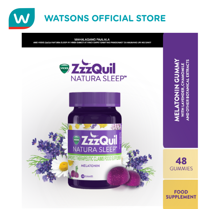 Vicks Zzzquil Natura Sleep Melatonin Gummies Lazada Ph