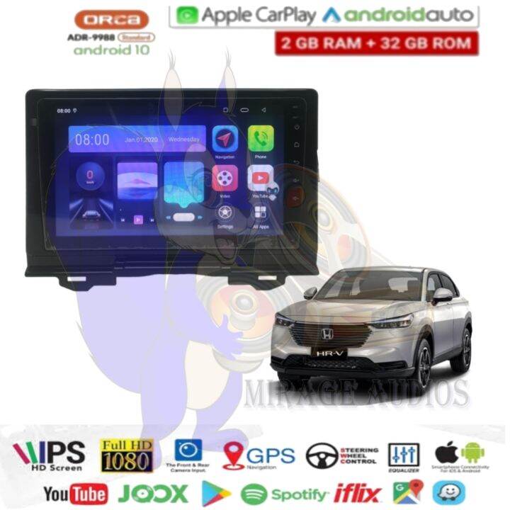 Head Unit Android Orca Carplay Standar For Honda Hrv 2022 Up 9 Inch