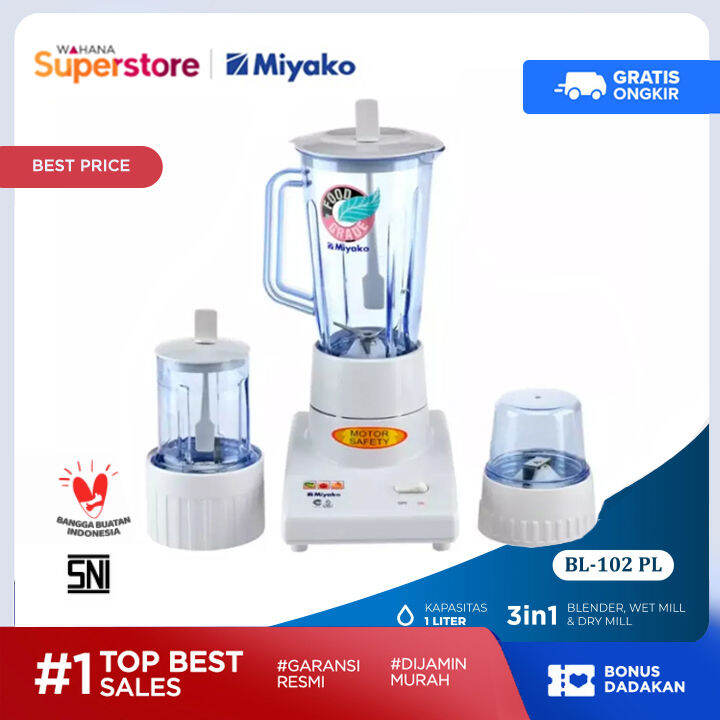 Miyako Blender Plastik Liter In Bl Pl Bl Pl Lazada