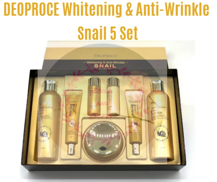 Deoproce Whitening And Anti Wrinkle Snail Set Lazada Ph