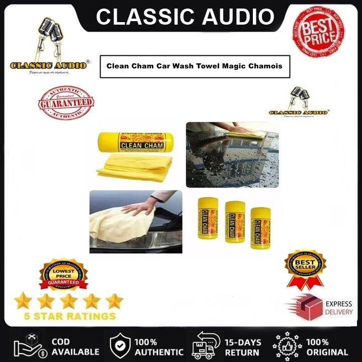 Clean Cham By Classic Audio Car Wash Towel Magic Chamois Original