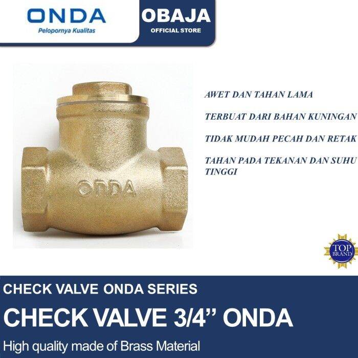 Check Valve Onda Klep Tabok Kuningan Onda Swing Check Valve