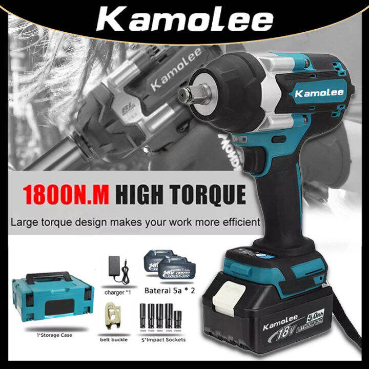 Kamolee Dtw700 1800 N M 1 2 Inch Torque Cordless Electric Wrench Impact